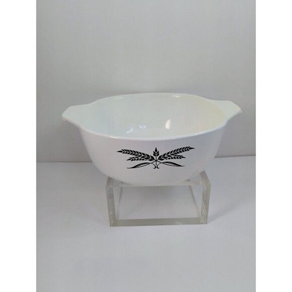 Vintage Anchor Hocking 7" Black Wheat Casserole Baking Dish Cookware No Lid USA - Picture 13 of 16